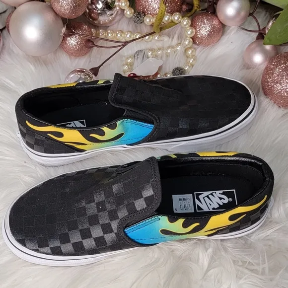 Vans Slip On Glow Flame Skate ShoesWomens6
