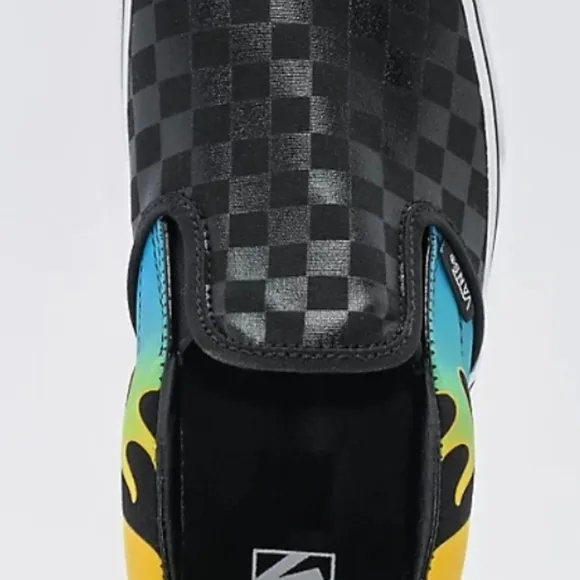 Vans Slip On Glow Flame Skate ShoesWomens6