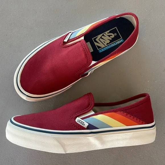 Vans Slip-On SF Rad Rainbow Unisex Men’s 4 - Women’s 5.5 Worn 4-5 Times