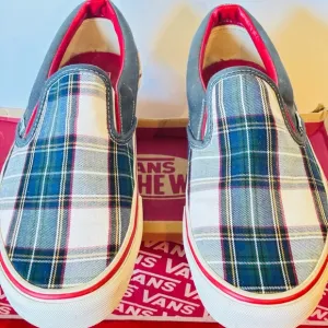 Vans slip onflannel shoes