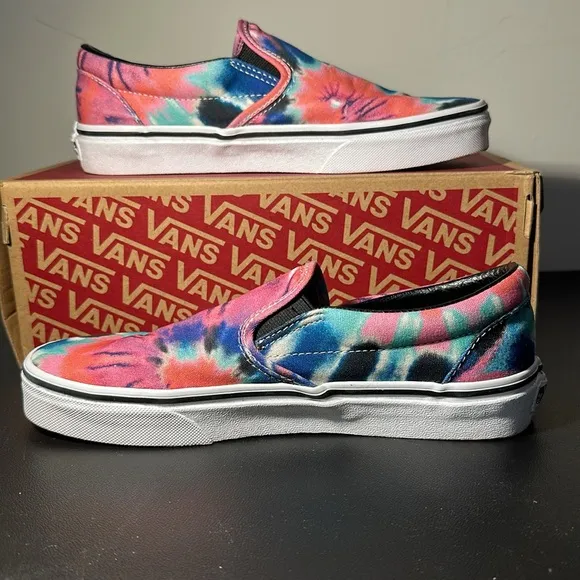 Vans Tie Dye Embroidery Slip On Shoes