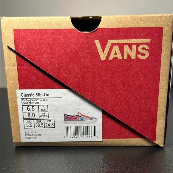 Vans Tie Dye Embroidery Slip On Shoes