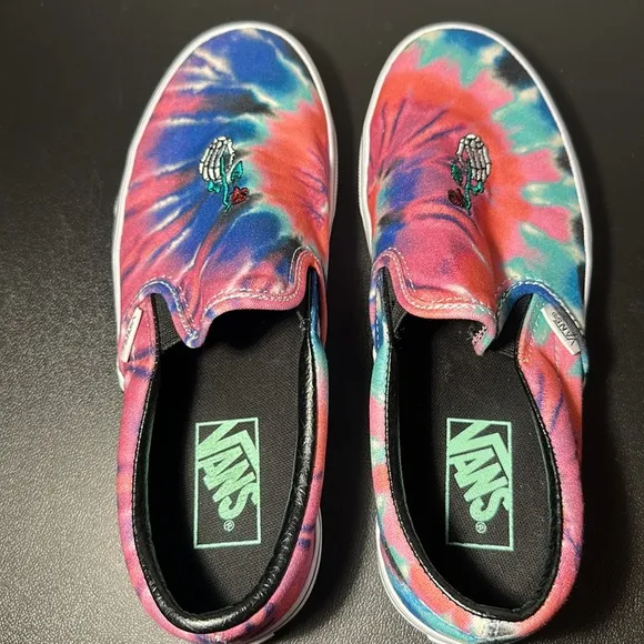 Vans Tie Dye Embroidery Slip On Shoes