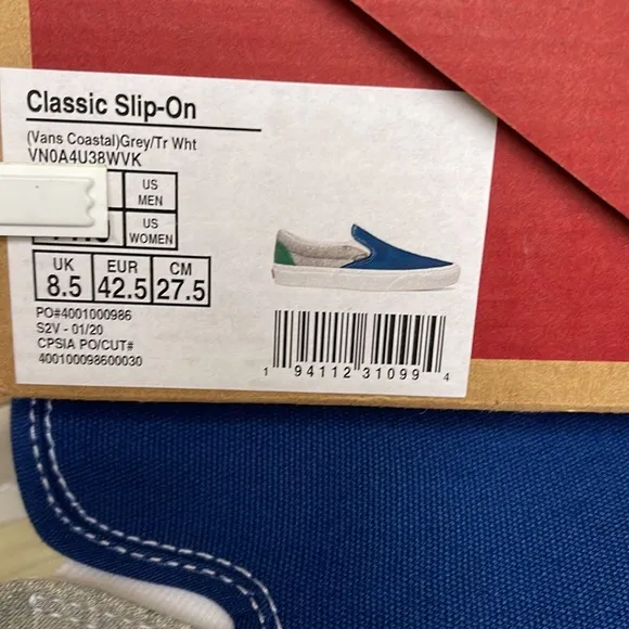 Vans WMNS Classic Slip On Vans Coastal Grey/True White sneakers