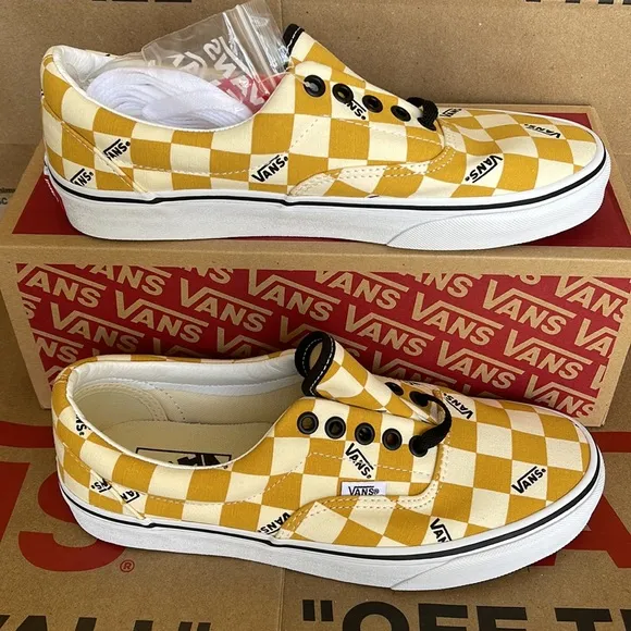 Vans WMNS Era Big Check Yolk Yellow/True White Sneakers