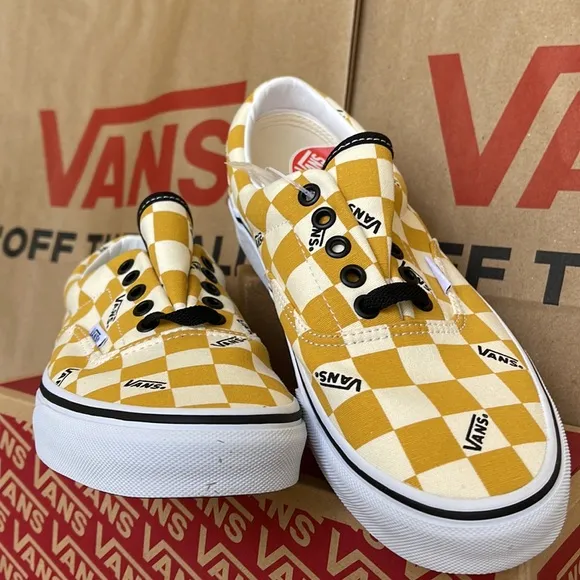 Vans WMNS Era Big Check Yolk Yellow/True White Sneakers