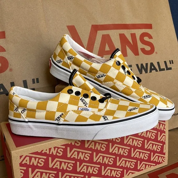 Vans WMNS Era Big Check Yolk Yellow/True White Sneakers