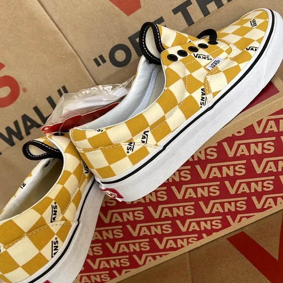 Vans WMNS Era Big Check Yolk Yellow/True White Sneakers