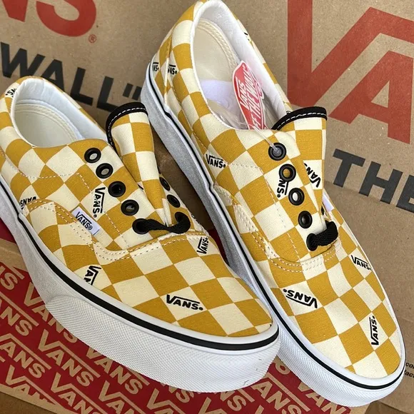 Vans WMNS Era Big Check Yolk Yellow/True White Sneakers