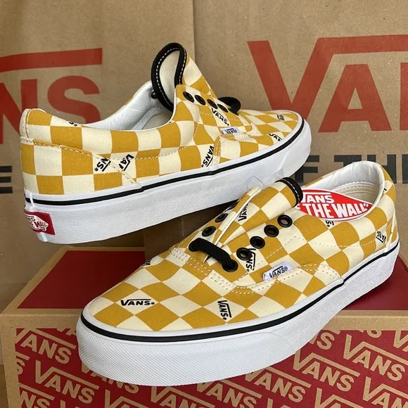 Vans WMNS Era Big Check Yolk Yellow/True White Sneakers