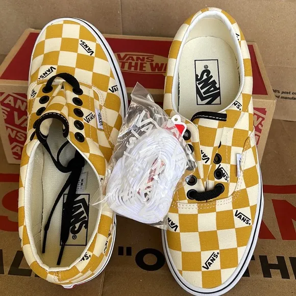 Vans WMNS Era Big Check Yolk Yellow/True White Sneakers