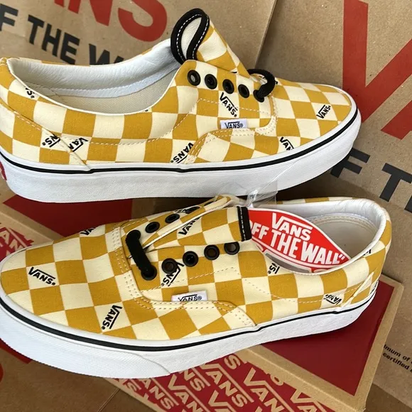 Vans WMNS Era Big Check Yolk Yellow/True White Sneakers