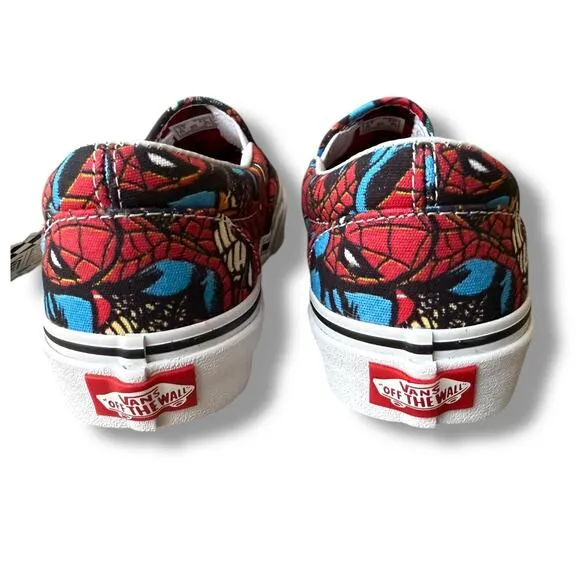 Vans x Marvel Comics Spiderman Slip-On Shoes Mens Sz 3,5 women sz 5