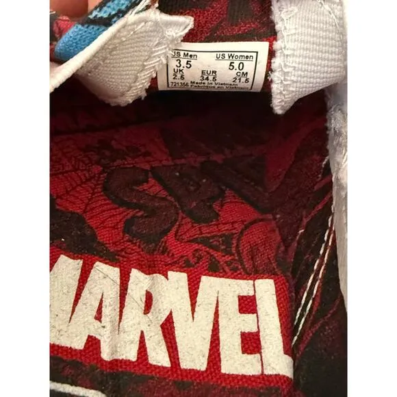 Vans x Marvel Comics Spiderman Slip-On Shoes Mens Sz 3,5 women sz 5