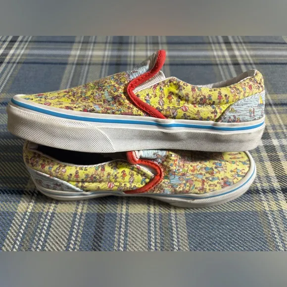 Vans x Where’s Waldo Slip-On V Shoes Kids Size 1
