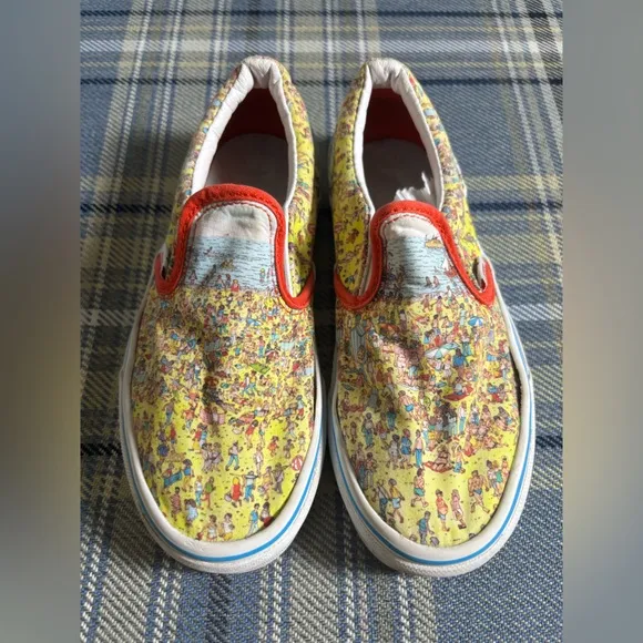 Vans x Where’s Waldo Slip-On V Shoes Kids Size 1