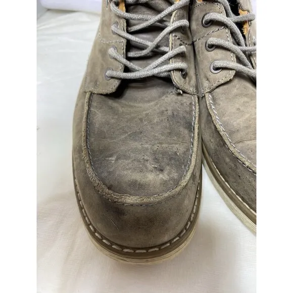 Varese Men’s Grey Sydney Lace-Up Leather Dessert Style Chukka Boot Mens Sz 9