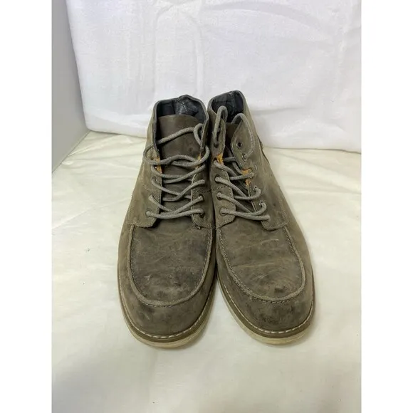Varese Men’s Grey Sydney Lace-Up Leather Dessert Style Chukka Boot Mens Sz 9