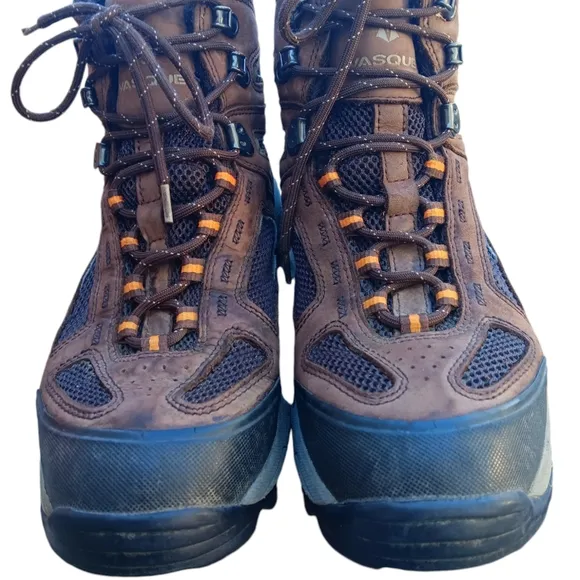 VASQUE MEN'S SIZE 8.5 BROWN 7 INCH BOOTS.