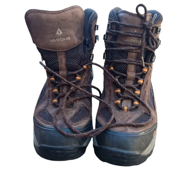 VASQUE MEN'S SIZE 8.5 BROWN 7 INCH BOOTS.