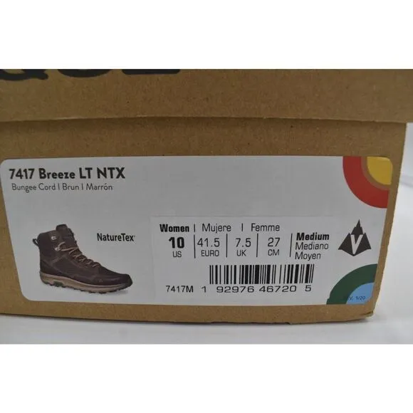 Vasque Womens Size 10 Breeze LT NTX Bungee Cord Mid Hiking Boots