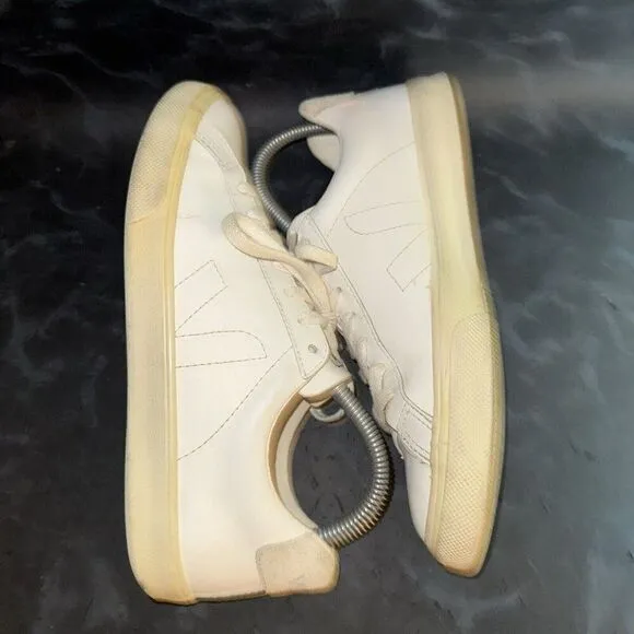 VEJA Esplar White Leather Lace Up Casual Sneakers Shoes Women’s Size 7