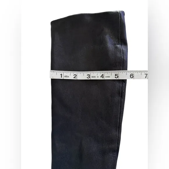 Vero Cuoio Women's Tall Black Leather Boots Size 8.5