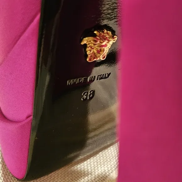 Versace Hot Pink Platform Heeld