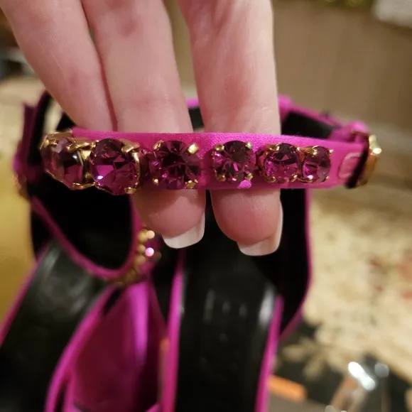 Versace Hot Pink Platform Heeld