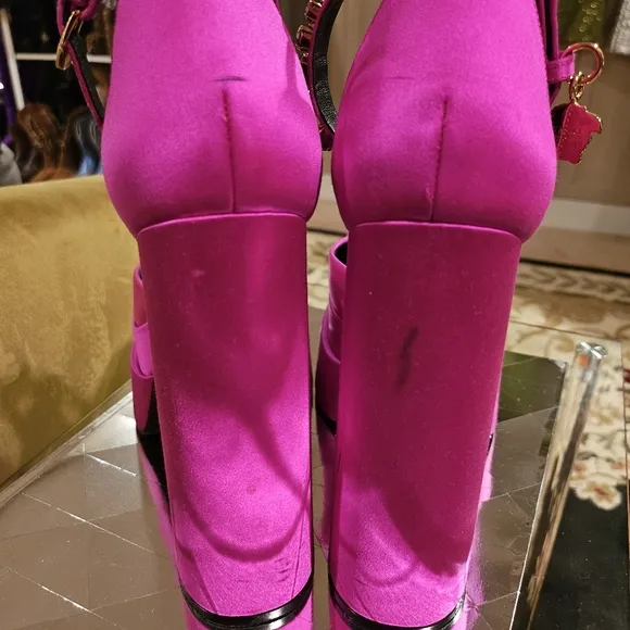 Versace Hot Pink Platform Heeld