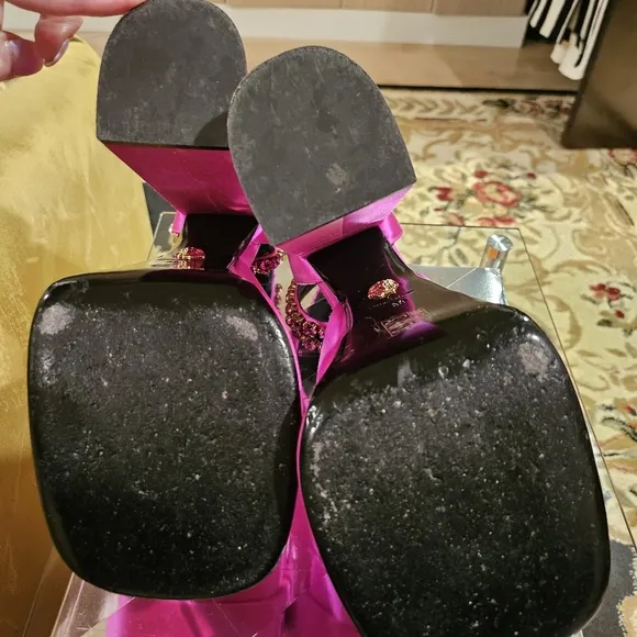 Versace Hot Pink Platform Heeld