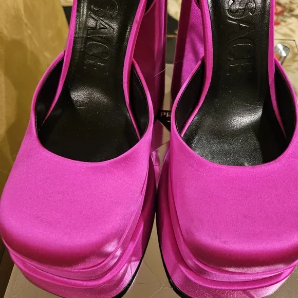 Versace Hot Pink Platform Heeld