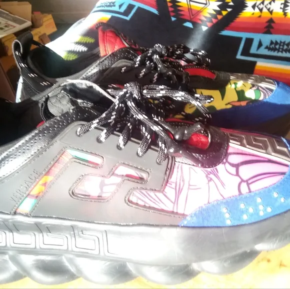 Versace Multicolor Athletic Shoes