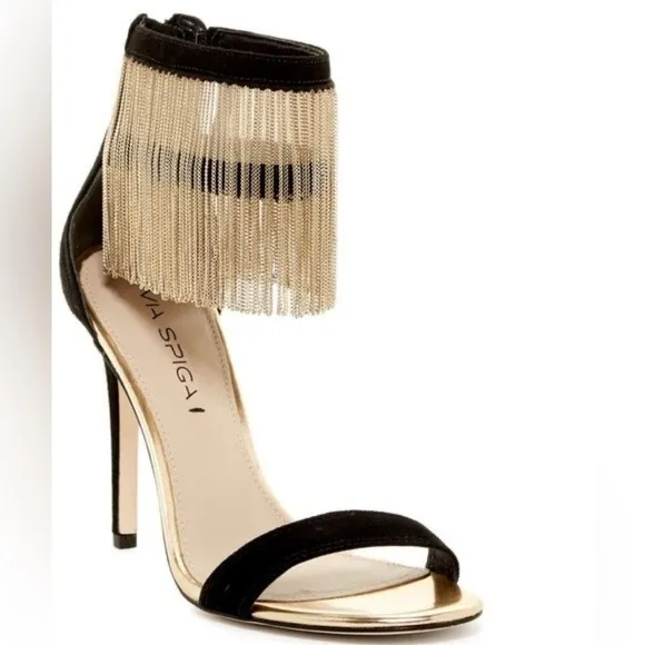 Via Spiga gold chain sandals 9M