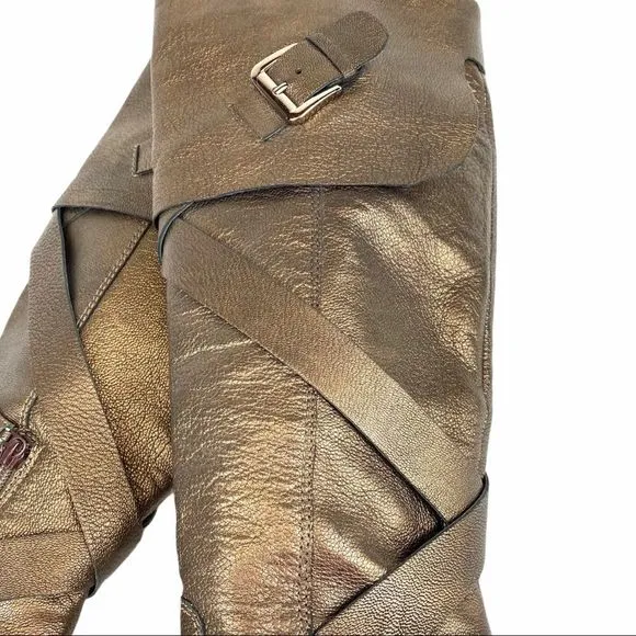 Via Spiga ‘Hanna' bronze tall leather boots 7