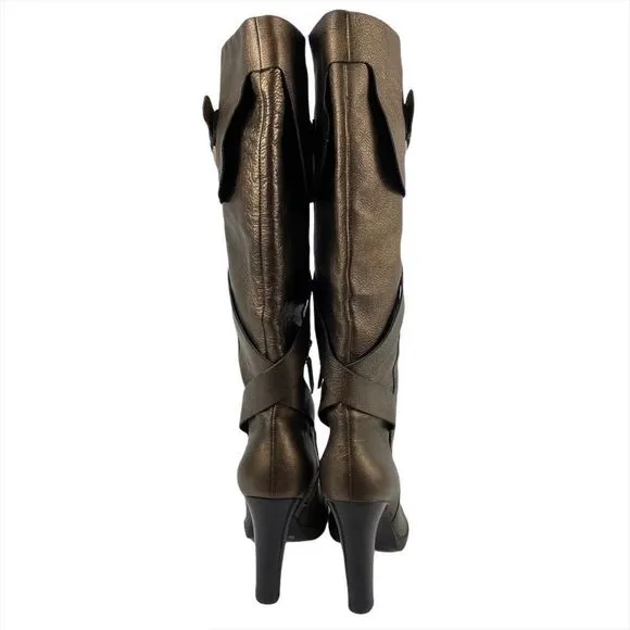 Via Spiga ‘Hanna' bronze tall leather boots 7