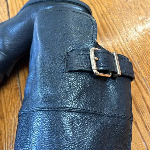 Vince Camuto black leather tall boots. Sift black leather uppers. Size 9 1/2 Med