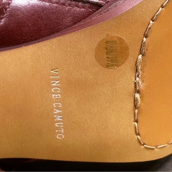 Vince Camuto brown leather booties ankle boots size 81/2 NWOT