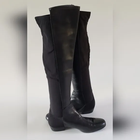 Vince Camuto Karita Women's Black Leather Tall Boot Size 7 M