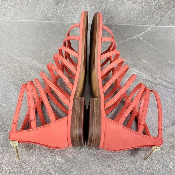 Vince Camuto Sandals Womens 6.5 M Orange Leather Gladiator Sandals Lendrila