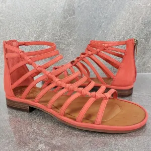 Vince Camuto Sandals Womens 6.5 M Orange Leather Gladiator Sandals Lendrila