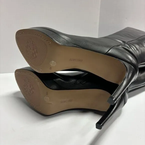 Vince Camuto Women’s Valeria 2, Tall Black Boots, Size 8 M, Wide Calf