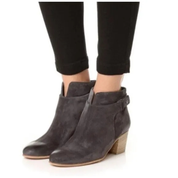 VINCE Harriet Limestone Suede Ankle Boots SIZE 7.5