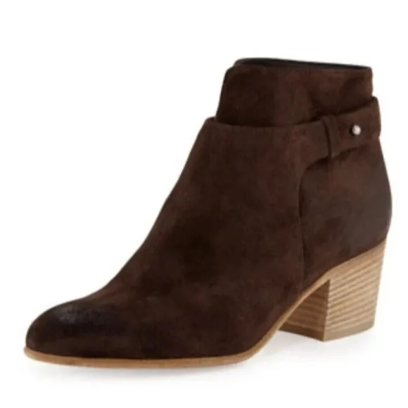 VINCE Harriet Limestone Suede Ankle Boots SIZE 7.5