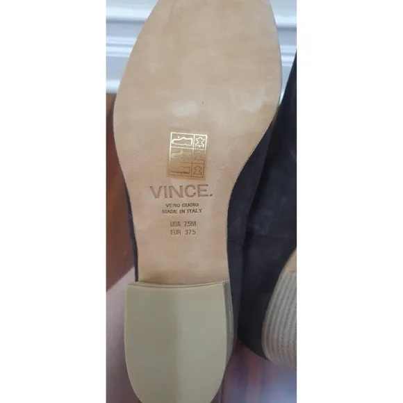 VINCE Harriet Limestone Suede Ankle Boots SIZE 7.5