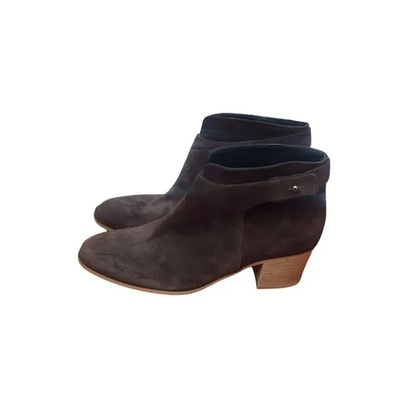 VINCE Harriet Limestone Suede Ankle Boots SIZE 7.5