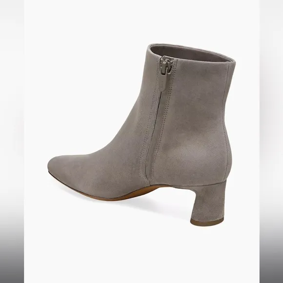 Vince Hilda Suede Ankle Boots Light Woodsmoke NEW WITH BOX