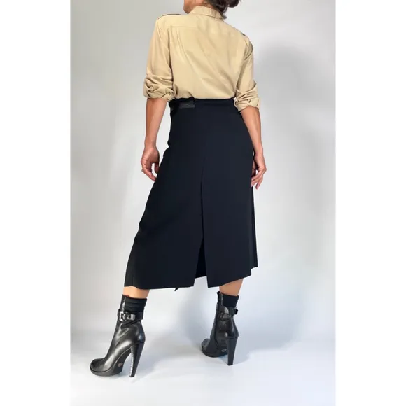 VINCE Womens skirt Black Wrap Style Modern Size 4 CA34460