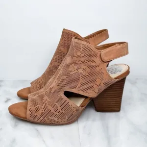 Vince Camuto Leather Detailed Heeled Sandals - Dachelle