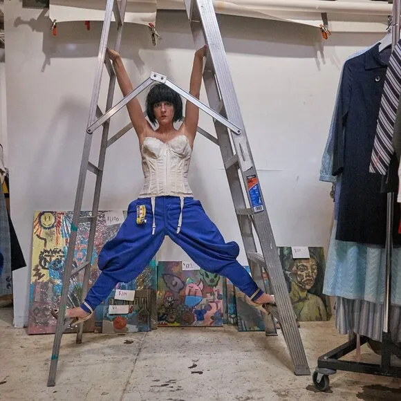 Vintage Blue Y2K Deadstock Japanese Work Wear Pants